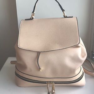 Blush colored backpack